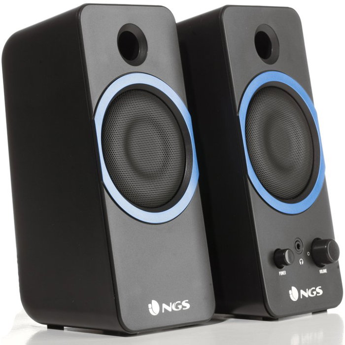 NGS GSX-200 Altavoces Gaming 2.0 Negro/Azul 20W